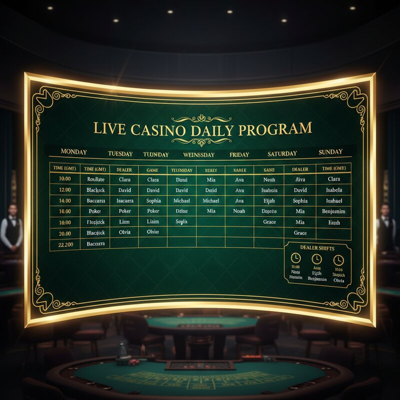 Lịch Trình Live Casino